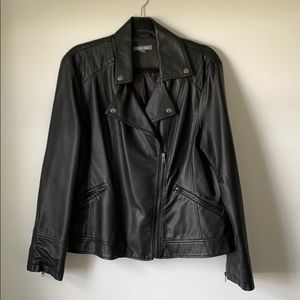 Faux leather biker jacket